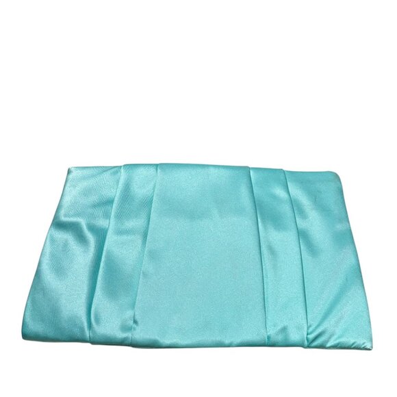 Kate Spade April Wedding Belles Robin's Egg Bridal Clutch Bag Bride Formal Satin - Picture 6 of 12